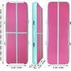 image:imageFBSPORT Inflatable Air Gymnastics Mat Training Mats 48 inches Thickness Gymnastics Tracks for Home UseTrainingCheerleadingYogaWater with PumpPinkGreen
