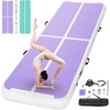 image:imageFBSPORT Inflatable Air Gymnastics Mat Training Mats 48 inches Thickness Gymnastics Tracks for Home UseTrainingCheerleadingYogaWater with PumpPurpleGreen