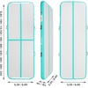 image:imageFBSPORT Inflatable Air Gymnastics Mat Training Mats 48 inches Thickness Gymnastics Tracks for Home UseTrainingCheerleadingYogaWater with Pumplight green