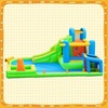 image:imageFBSPORT Inflatable Bounce House 9 in 1 Water Slide with Blower Bouncy House for Kids Indoor Outdoor Wet Dry Combo Water Bounce House with Football Shooting Water Gun Splash Pool Bounce Area HoseOne Football GameOne Pool