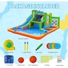 image:imageFBSPORT Inflatable Bounce House Water Slide Bounce House for Kids Indoor Outdoor Bouncy House with 550W Blower Bounce Castle with Slide Ball Shooting Water Gun Splash Pool Bounce Area Hose