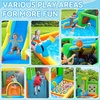 image:imageFBSPORT Inflatable Bounce House Water Slide Bounce House for Kids Indoor Outdoor Bouncy House with 550W Blower Bounce Castle with Slide Ball Shooting Water Gun Splash Pool Bounce Area Hose