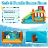 image:imageFBSPORT Inflatable Bounce House Water Slide Bounce House for Kids with Toy Market Stand Splash Pool Bouncer Climbing Wall Water Gun Ball Dart Bouncy Castle W620W Blower for Outdoor Indoor RedOrange