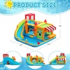 image:imageFBSPORT Inflatable Bounce House Water Slide Bounce House for Kids with Toy Market Stand Splash Pool Bouncer Climbing Wall Water Gun Ball Dart Bouncy Castle W620W Blower for Outdoor Indoor RedOrange