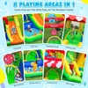 image:imageFBSPORT Inflatable Bounce House with Slide for Kids Indoor and Outdoor Blow up Bouncy House Bouncer Castle with Ball Pit Jumping Area Climbing Wall Ball Shooting Ring Toss Basketball Hoop
