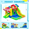 image:imageFBSPORT Inflatable Bounce House with Slide for Kids Indoor and Outdoor Blow up Bouncy House Bouncer Castle with Ball Pit Jumping Area Climbing Wall Ball Shooting Ring Toss Basketball Hoop