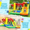 image:imageFBSPORT Inflatable Bounce House with Slide for Kids Indoor and Outdoor Blow up Bouncy House Bouncer Castle with Ball Pit Jumping Area Climbing Wall Ball Shooting Ring Toss Basketball Hoop