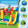 image:imageFBSPORT Inflatable Bounce House with Slide for Kids Indoor and Outdoor Blow up Bouncy House Bouncer Castle with Ball Pit Jumping Area Climbing Wall Ball Shooting Ring Toss Basketball Hoop
