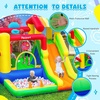 image:imageFBSPORT Inflatable Bounce House with Slide for Kids Indoor and Outdoor Blow up Bouncy House Bouncer Castle with Ball Pit Jumping Area Climbing Wall Ball Shooting Ring Toss Basketball Hoop
