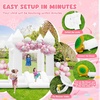 image:imageFBSPORT White Bounce House Inflatable Bouncer with Air BlowerIndoor amp Outdoor Bouncy Castle with Big Ball Pit for Wedding Party Kids Birthday Party Easy to InstallWhite