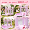 image:imageFBSPORT White Bounce House Inflatable Bouncer with Air BlowerIndoor amp Outdoor Bouncy Castle with Big Ball Pit for Wedding Party Kids Birthday Party Easy to InstallPurple Pink