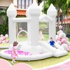 image:imageFBSPORT White Bounce House Inflatable Bouncer with Air BlowerIndoor amp Outdoor Bouncy Castle with Big Ball Pit for Wedding Party Kids Birthday Party Easy to InstallWhite