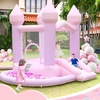 image:imageFBSPORT White Bounce House Inflatable Bouncer with Air BlowerIndoor amp Outdoor Bouncy Castle with Big Ball Pit for Wedding Party Kids Birthday Party Easy to InstallPurple Pink