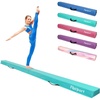 image:imageFBSPORT 810ft Balance Beam Folding Floor Gymnastics Equipment PU Leather for Kids AdultsNon Slip Rubber Base Gymnastics Beam for Training Practice Professional Home Traininggreen