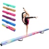 image:imageFBSPORT 8ft9ft95ft Balance Beam Folding Gymnastics Beam Foam Balance Floor Beam Equipment for Kids Adults Suede Cover Anti Slip Base with Carry Bag for Home School Gym TrainingPink Green