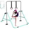 image:imageFBSPORT Gymnastics Bar for Kids Adjustable Height Gymnastic Horizontal BarGreen