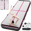 image:imageFBSPORT Inflatable Air Gymnastics Mat Training Mats 48 inches Thickness Gymnastics Tracks for Home UseTrainingCheerleadingYogaWater with PumpBlack Pink