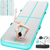 image:imageFBSPORT Inflatable Air Gymnastics Mat Training Mats 48 inches Thickness Gymnastics Tracks for Home UseTrainingCheerleadingYogaWater with Pumplight green
