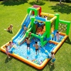 image:imageFBSPORT Inflatable Bounce House Water Slide Bounce House for Kids Indoor Outdoor Bouncy House with 550W Blower Bounce Castle with Slide Ball Shooting Water Gun Splash Pool Bounce Area Hose
