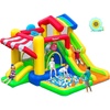 image:imageFBSPORT Inflatable Bounce House with Slide for Kids Indoor and Outdoor Blow up Bouncy House Bouncer Castle with Ball Pit Jumping Area Climbing Wall Ball Shooting Ring Toss Basketball Hoop