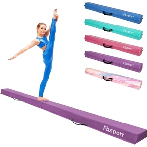 image:imageFBSPORT 810ft Balance Beam Folding Floor Gymnastics Equipment PU Leather for Kids AdultsNon Slip Rubber Base Gymnastics Beam for Training Practice Professional Home Trainingpurple