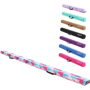 image:imageFBSPORT Folding Balance Beam 6FT8FT Gymnastics Floor BeamPink Blue