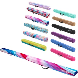 image:imageFBSPORT Folding Balance Beam 6FT8FT Gymnastics Floor BeamPurple Blue