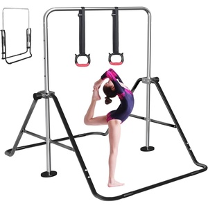 image:imageFBSPORT Gymnastics Bar for Kids Adjustable Height Gymnastic Horizontal BarBlack