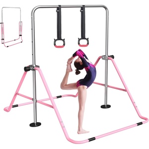 image:imageFBSPORT Gymnastics Bar for Kids Adjustable Height Gymnastic Horizontal BarPink