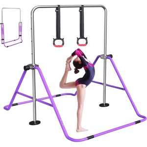 image:imageFBSPORT Gymnastics Bar for Kids Adjustable Height Gymnastic Horizontal BarPurple