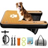 image:imageFBSPORT Inflatable Dog Boat Ramp Floating Dock Water Ladder for Pool Boat NonSlip EVA Floating Ladder Pool Ramp for Dog Up to 220 LBs Safe amp Easy AccessBlackwood Grain