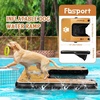 image:imageFBSPORT Inflatable Dog Boat Ramp Floating Dock Water Ladder for Pool Boat NonSlip EVA Floating Ladder Pool Ramp for Dog Up to 220 LBs Safe amp Easy AccessBlackwood Grain