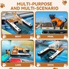 image:imageFBSPORT Inflatable Dog Boat Ramp Floating Dock Water Ladder for Pool Boat NonSlip EVA Floating Ladder Pool Ramp for Dog Up to 220 LBs Safe amp Easy AccessBlack White