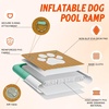 image:imageFBSPORT Inflatable Dog Boat Ramp Floating Dock Water Ladder for Pool Boat NonSlip EVA Floating Ladder Pool Ramp for Dog Up to 220 LBs Safe amp Easy AccessTealorange White