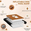 image:imageFBSPORT Inflatable Dog Boat Ramp Floating Dock Water Ladder for Pool Boat NonSlip EVA Floating Ladder Pool Ramp for Dog Up to 220 LBs Safe amp Easy AccessBlack White