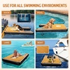 image:imageFBSPORT Inflatable Dog Boat Ramp Floating Dock Water Ladder for Pool Boat NonSlip EVA Floating Ladder Pool Ramp for Dog Up to 220 LBs Safe amp Easy AccessBlackwood Grain
