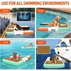 image:imageFBSPORT Inflatable Dog Boat Ramp Floating Dock Water Ladder for Pool Boat NonSlip EVA Floating Ladder Pool Ramp for Dog Up to 220 LBs Safe amp Easy AccessTealorange White