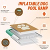 image:imageFBSPORT Inflatable Dog Boat Ramp Floating Dock Water Ladder for Pool Boat NonSlip EVA Floating Ladder Pool Ramp for Dog Up to 220 LBs Safe amp Easy AccessTealorange White
