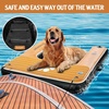 image:imageFBSPORT Inflatable Dog Boat Ramp Floating Dock Water Ladder for Pool Boat NonSlip EVA Floating Ladder Pool Ramp for Dog Up to 220 LBs Safe amp Easy AccessBlackwood Grain