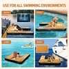 image:imageFBSPORT Inflatable Dog Boat Ramp Floating Dock Water Ladder for Pool Boat NonSlip EVA Floating Ladder Pool Ramp for Dog Up to 220 LBs Safe amp Easy AccessBlackwood Grain