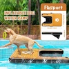 image:imageFBSPORT Inflatable Dog Boat Ramp Floating Dock Water Ladder for Pool Boat NonSlip EVA Floating Ladder Pool Ramp for Dog Up to 220 LBs Safe amp Easy AccessBlackwood Grain