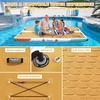 image:imageFBSPORT Inflatable Floating Dock 10ft Inflatable Swim Platform Dock for Lake Inflatable Water Floating Dock Mat with NonSlip EVA Surface Floating Island for Pool Beach Ocean