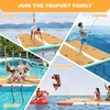 image:imageFBSPORT Inflatable Floating Dock 10ft Inflatable Swim Platform Dock for Lake Inflatable Water Floating Dock Mat with NonSlip EVA Surface Floating Island for Pool Beach Ocean