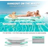 image:imageFBSPORT Inflatable Floating Dock 68ft Inflatable Rafting Platform Water Floating Dock Mat with NonSlip Surface for Swimming Pool Lake Ocean Inflatable Dock Platform with Pump and Bag