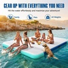 image:imageFBSPORT Inflatable Floating Dock Lake Floats for Adults Floating Docks Platform Island Raft NonSlip Inflatable Water Dock Mat for Pool Beach Ocean 10ft 8ft 6ftGreenBlue