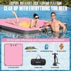 image:imageFBSPORT Inflatable Floating Dock Lake Floats for Adults Floating Docks Platform Island Raft NonSlip Inflatable Water Dock Mat for Pool Beach Ocean 10ft 8ft 6ftGray Pink