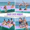 image:imageFBSPORT Inflatable Floating Dock Lake Floats for Adults Floating Docks Platform Island Raft NonSlip Inflatable Water Dock Mat for Pool Beach Ocean 10ft 8ft 6ftGreenPurple