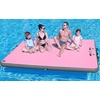 image:imageFBSPORT Inflatable Floating Dock Lake Floats for Adults Floating Docks Platform Island Raft NonSlip Inflatable Water Dock Mat for Pool Beach Ocean 10ft 8ft 6ftGray Pink