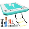 image:imageFBSPORT Inflatable Floating Dock Lake Floats for Adults Floating Docks Platform Island Raft NonSlip Inflatable Water Dock Mat for Pool Beach Ocean 10ft 8ft 6ftGreen Lighting
