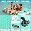 image:imageFBSPORT Inflatable Floating Dock Lake Floats for Adults Floating Docks Platform Island Raft NonSlip Inflatable Water Dock Mat for Pool Beach Ocean 10ft 8ft 6ftWhiteGreen
